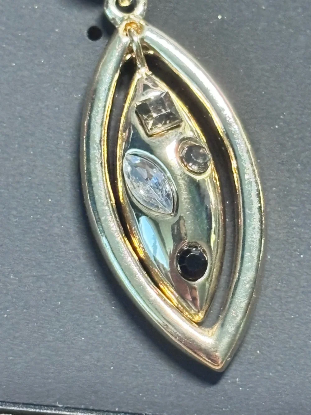 Raphael Gold Crystal Teardrop & Marquise Earring‎ Duo